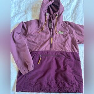 L.L. Bean Purple Jacket with Hood and Half-Zip